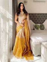 Load image into Gallery viewer, Anouk Colourblocked Printed Tissue Saree