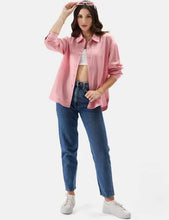 Load image into Gallery viewer, The Souled Store Women's Cotton Linen Boyfriend Shirt