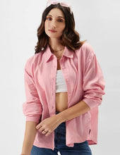 Load image into Gallery viewer, The Souled Store Women's Cotton Linen Boyfriend Shirt