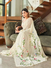 Load image into Gallery viewer, Tikhi Imli Embellished Floral Saree
