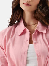 Load image into Gallery viewer, The Souled Store Women's Cotton Linen Boyfriend Shirt
